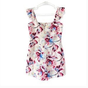 Ragged Trends Women's Floral Ruffle Romper - M